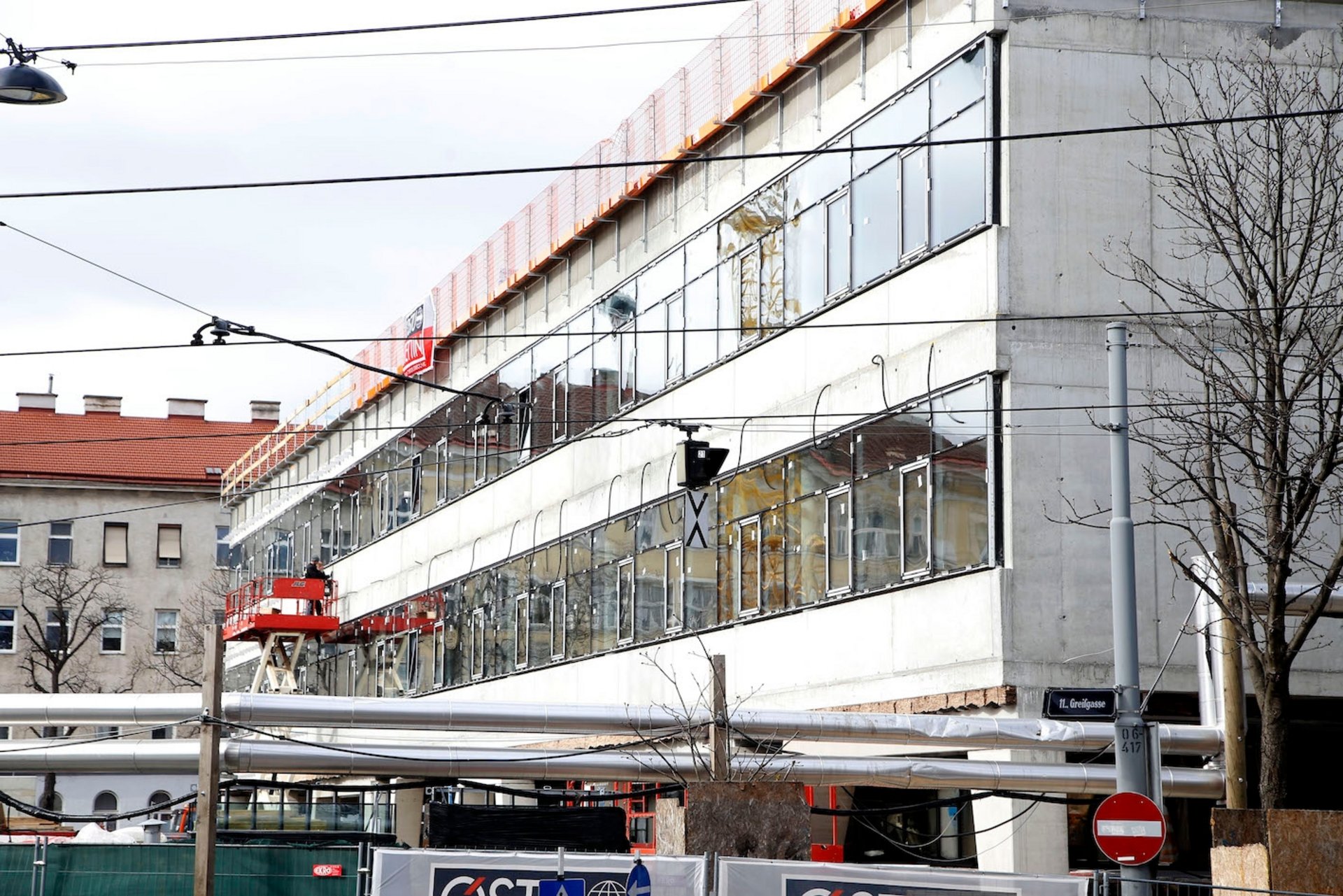 Baustelle der Schule