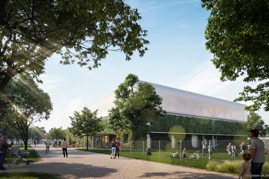 Rendering einer Modernen Sporthalle