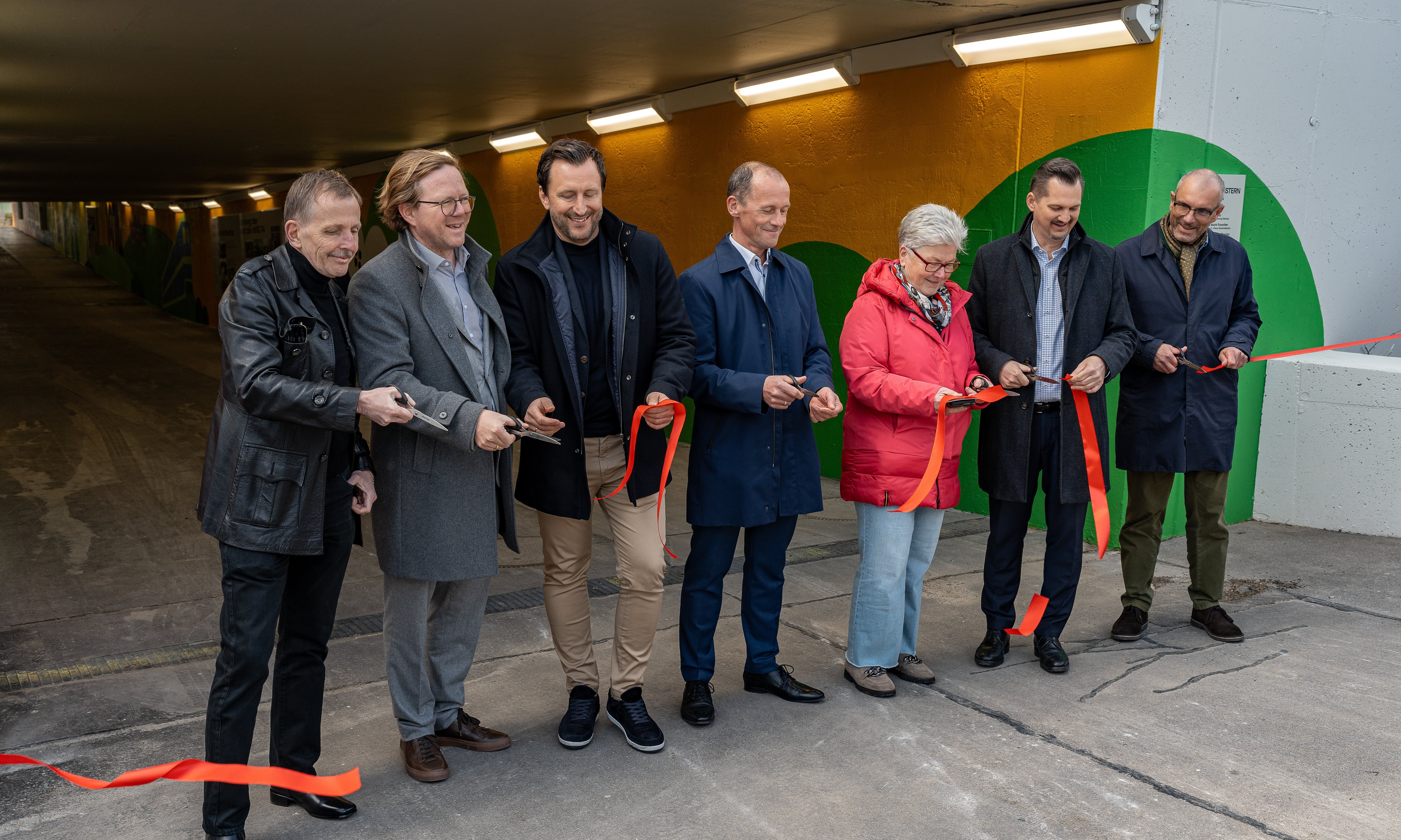 Sieben Beteiligte eröffnen offiziell den Kästenbaumtunnel